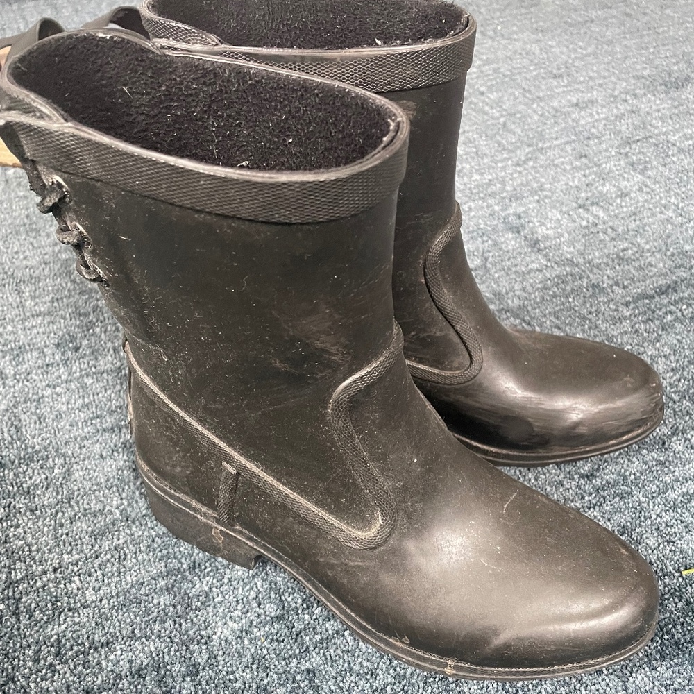 Sperry Rain Boots, Black Womens Size 7